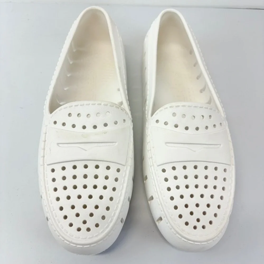 Floafers Loafer Driver Slip-On Womens Size 9 White Washable Shoes Summer Flats